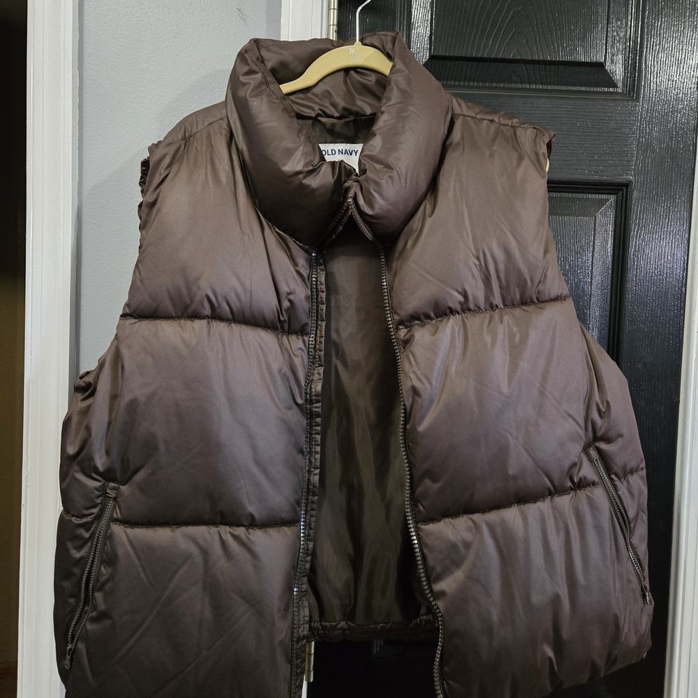 Old Navy Brown Puffer Vest